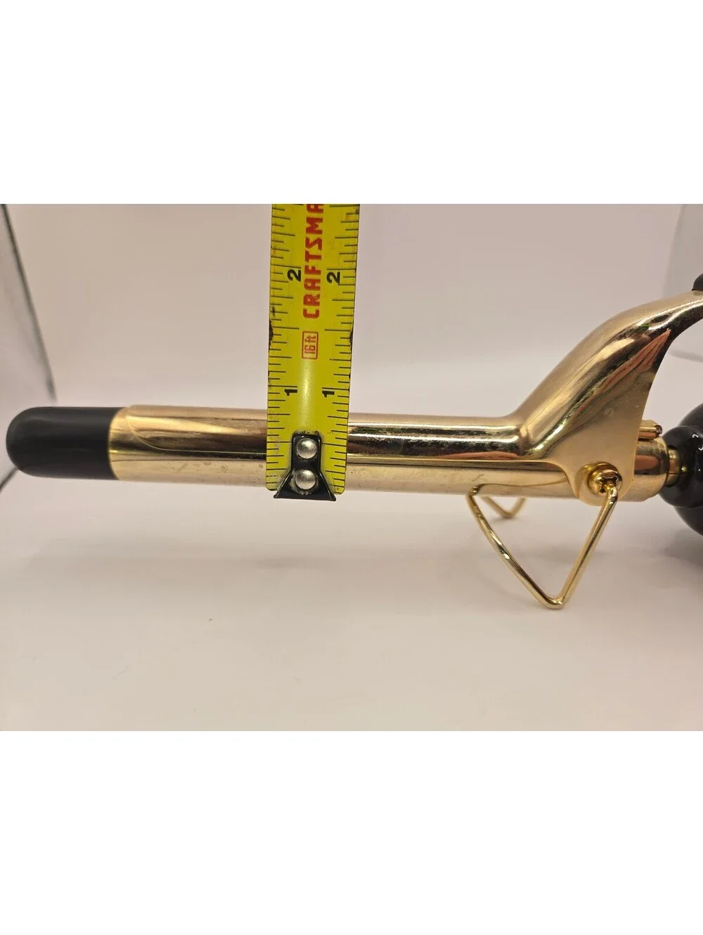 Vintage Hot Tools Gold Tone Curling Iron with Adjustable Temperature Dial